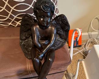 Large bronze Cherub weighs about 20Lbs BUY IT NOW $30