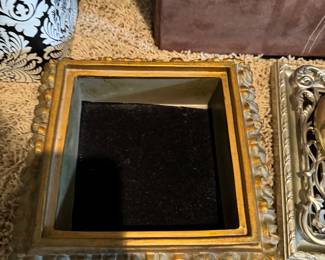 Vintage Gold Acanthus Leaf Victorian Style Box BUY IT NOW $18