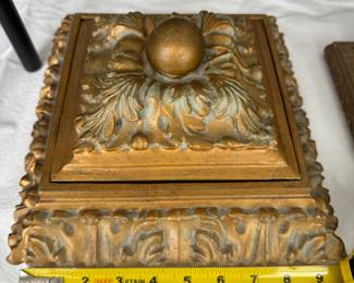 Acantus Leaf Gold Gilt Box 9.5" Buy it now