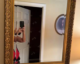 Gold Gilt mirror wood frame 34" x 29" BUY IT NOW $200