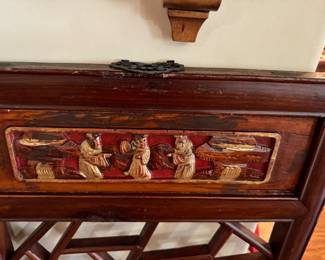 Early 19th Century Authentic Antique A Pair of Chinese Screens Panels/ Window covering 34" x 19" BUY THEM NOW $395 OBO