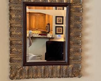 Vintage Gold Gilt Acanthus Leaf design mirror 26" x 31" Buy it now  $150