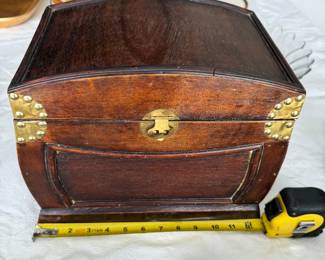 Decor Box Brass and Wood 12.5 wide