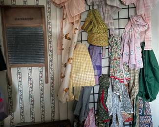 Vintage aprons and bonnets