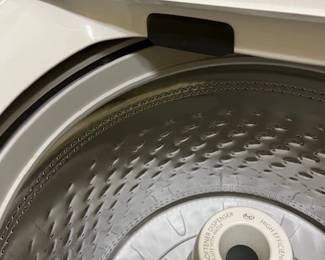 Inside the Whirlpool stainless steel drum washer only slightly used