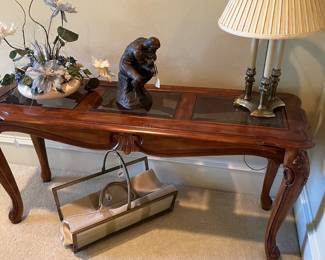 Sofa table and decor