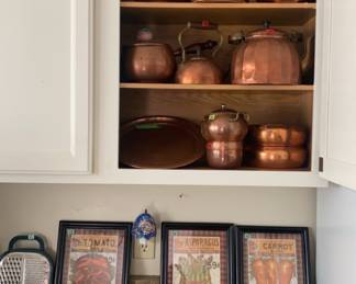 Copper pots and kitchenware