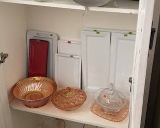 Kitchenware and vintage glass