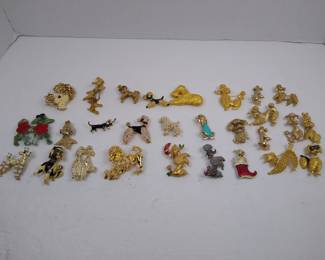 Poodle Brooches Some Signed