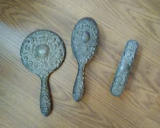 Antique Sterling Vanity Set