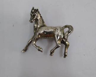 Sterling Horse Brooch 