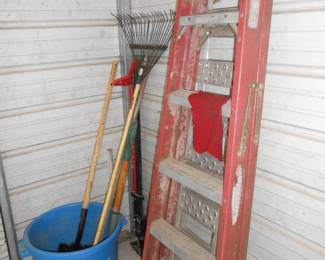 6' Ladder         6' loading ramps     yard tools