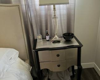 Night stand and lamp