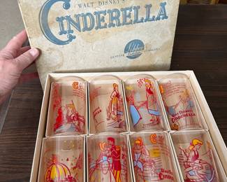 Vintage set of Cinderella glasses