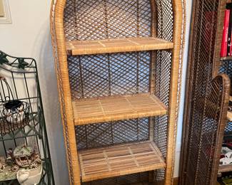 Wicker bookshelf