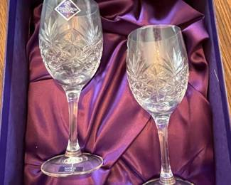 Edinburgh crystal wine glasses - new in box!