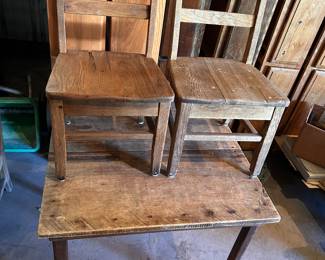 Children’s Wooden Table and Chairs 