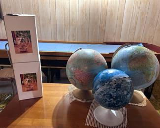 Earth and Moon Globes