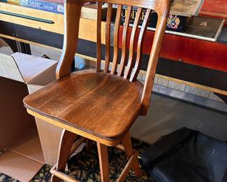 Vintage Swivel Bar Stool 