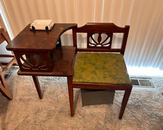 Antique Telephone/Gossip Bench