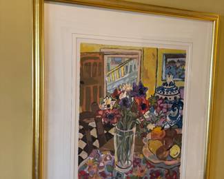 Floral framed watercolor 