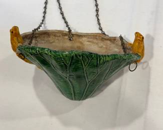 Frog hanging planter