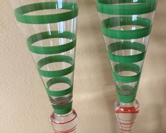 Orrefors painted glasses