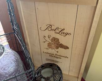 Leelanau peninsula wine crates, Bel Lago