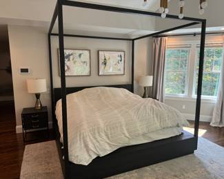 Restoration Hardware king bed, end table etc.