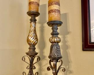 A Pair of Ornate Candle Holders