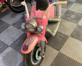 Mattel’s Harley Davidson, pink power wheels
