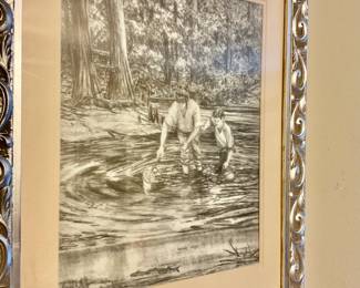 Father and son fishing