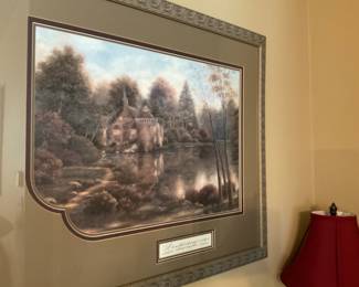 Framed and matted print Scotney Castle is