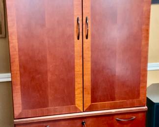 2 Drawer File Cabinet w/ Upper Storage Cabinet