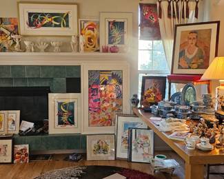 Living Room- Jane Doak Artworks- Working artist for 70 years. Art will NOT be Discounted