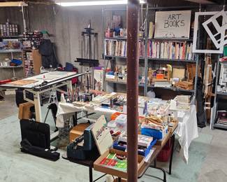Basement- Artist Painting supplies