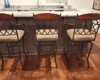 Three Matching Barstools 