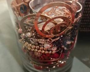 Costume Jewelry in Jars
