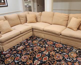 Fabric Two Piece Sectional Sofa - 121" Length X 95 " Width X 40" Depth