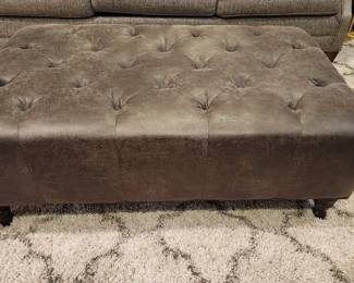 Grey Fabric Ottoman - 48" Width X 31" Depth X 16 1/2 Height 