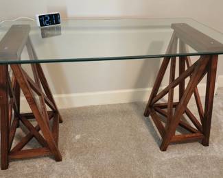 Glass Office Table/ Desk - 50" Wide X 20" Depth X 30" Height