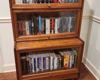 Barrister Wood Cabinet (Good Condition) - 34" Width X 17" Depth X 59" Height