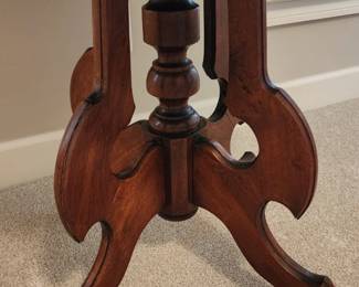 Antique Round Table on Casters - 29" X 30" Height