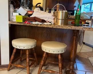 Vintage wooden stools