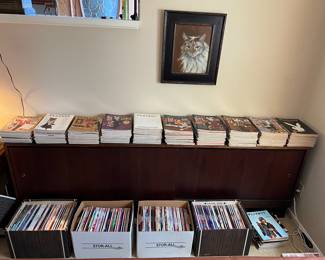 Near complete collection of playboys (early 60's to late 2000's), Mid-Century Modern Bookcase/credenza