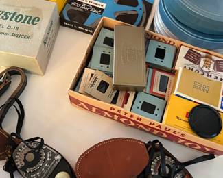 light sensors, vintage 16mm film reels