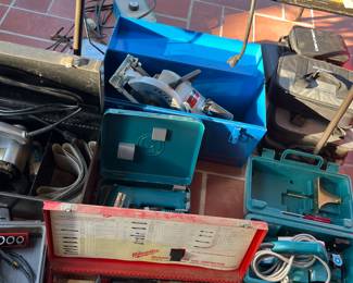 power tools, saws, etc