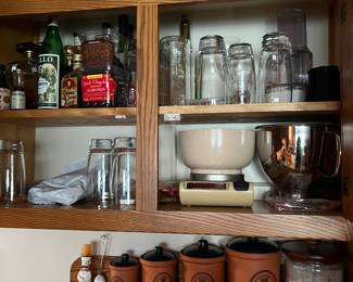 Lots of kitchenware for baking, cooking, etc