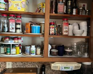 Lots of kitchenware for baking, cooking, etc