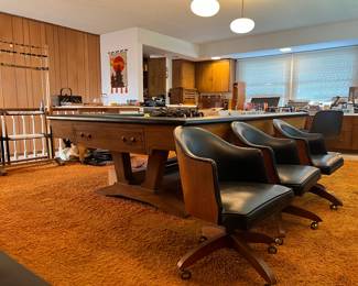 mid century modern chairs (pool table has been sold)